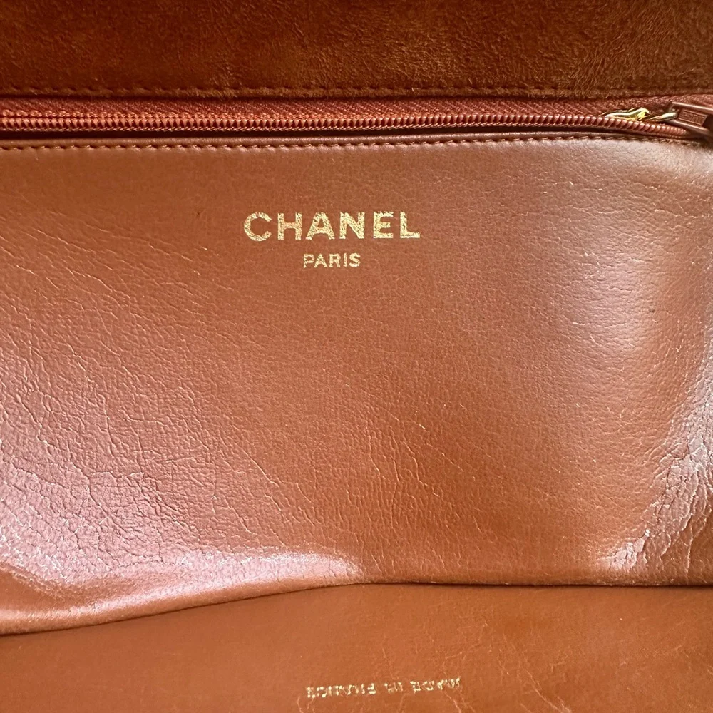 Vintage Chanel large camera bag style/Tote